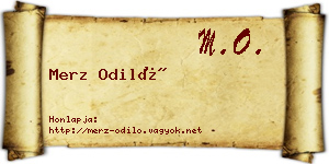 Merz Odiló névjegykártya